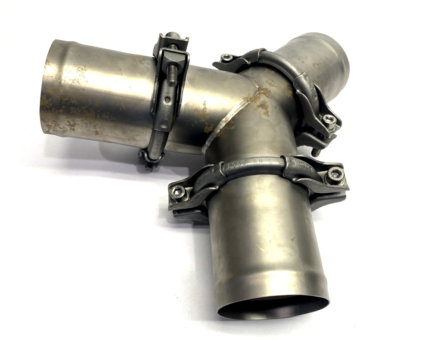 Jacob 11083260 Exhaust System Fork, DN80 90 Deg. Y-Type w/ Clamps