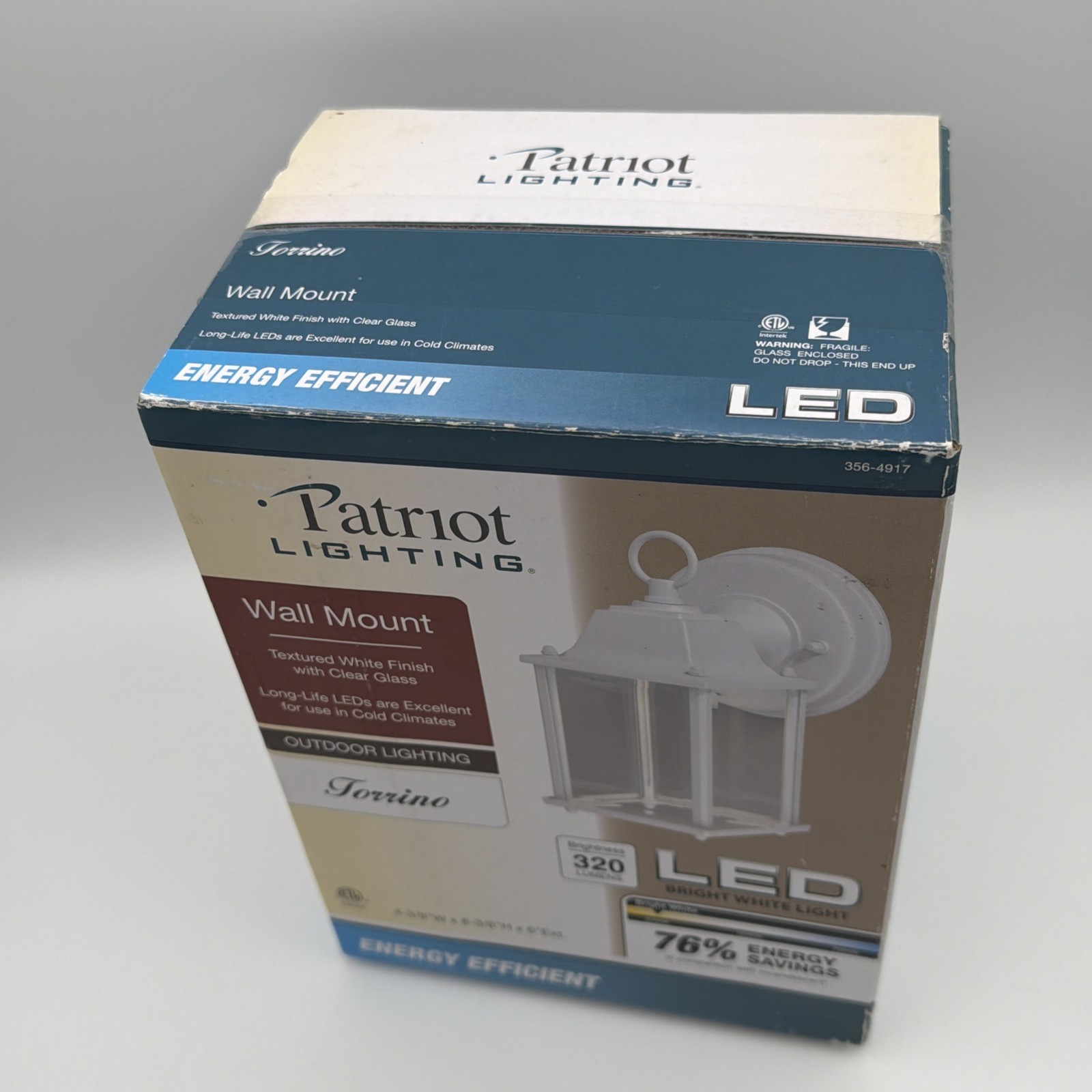 SEALED NEW PATRIOT LIGHTING 356-4917 WALL MOUNT LED LIGHT 320 LUMENS