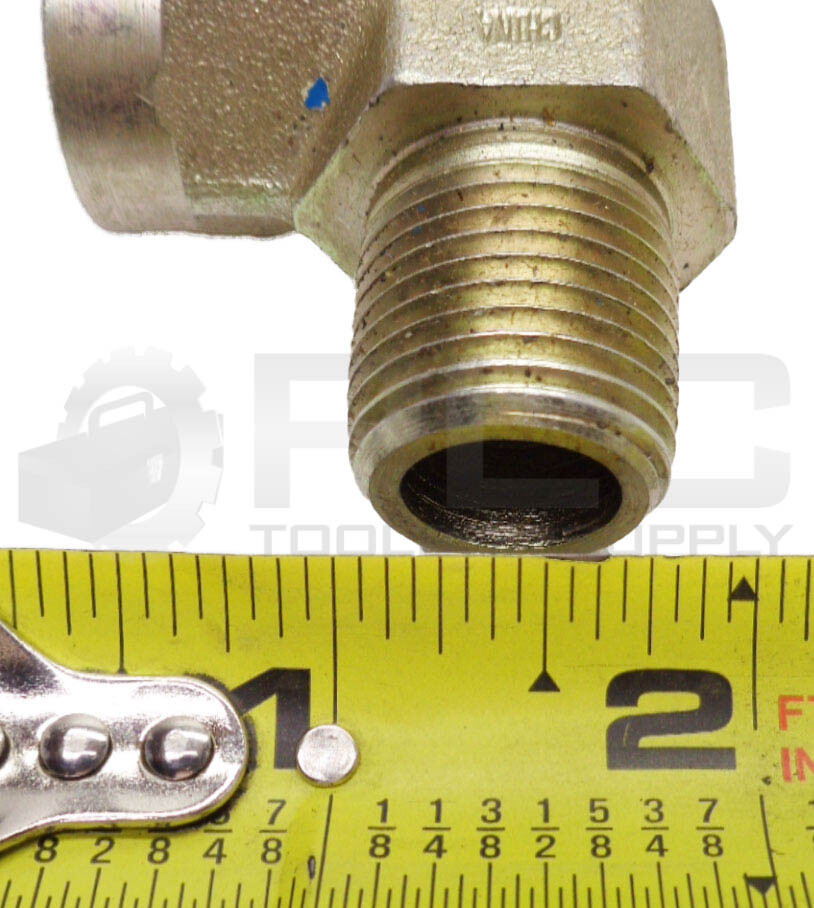 LOT OF 3 NEW PARKER 90 DEGREE ELBOW 11/16″ ID FEMALE 1/2″ ID MALE 13/16″