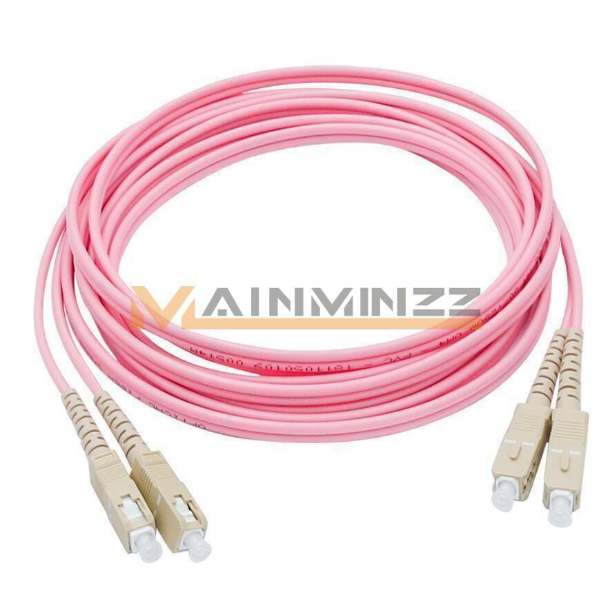 3M SC to SC UPC Duplex Fiber Cable OM4 Multimode 3.0mm Fiber Optic Patch Cord