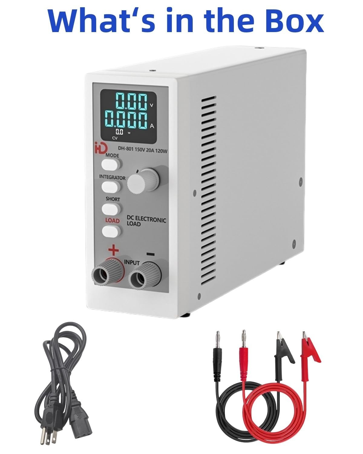 DC Electronic Load 120W, 0~150V, 0~20A, 0.1~999.9 ohm,Support CC(Constant Curre