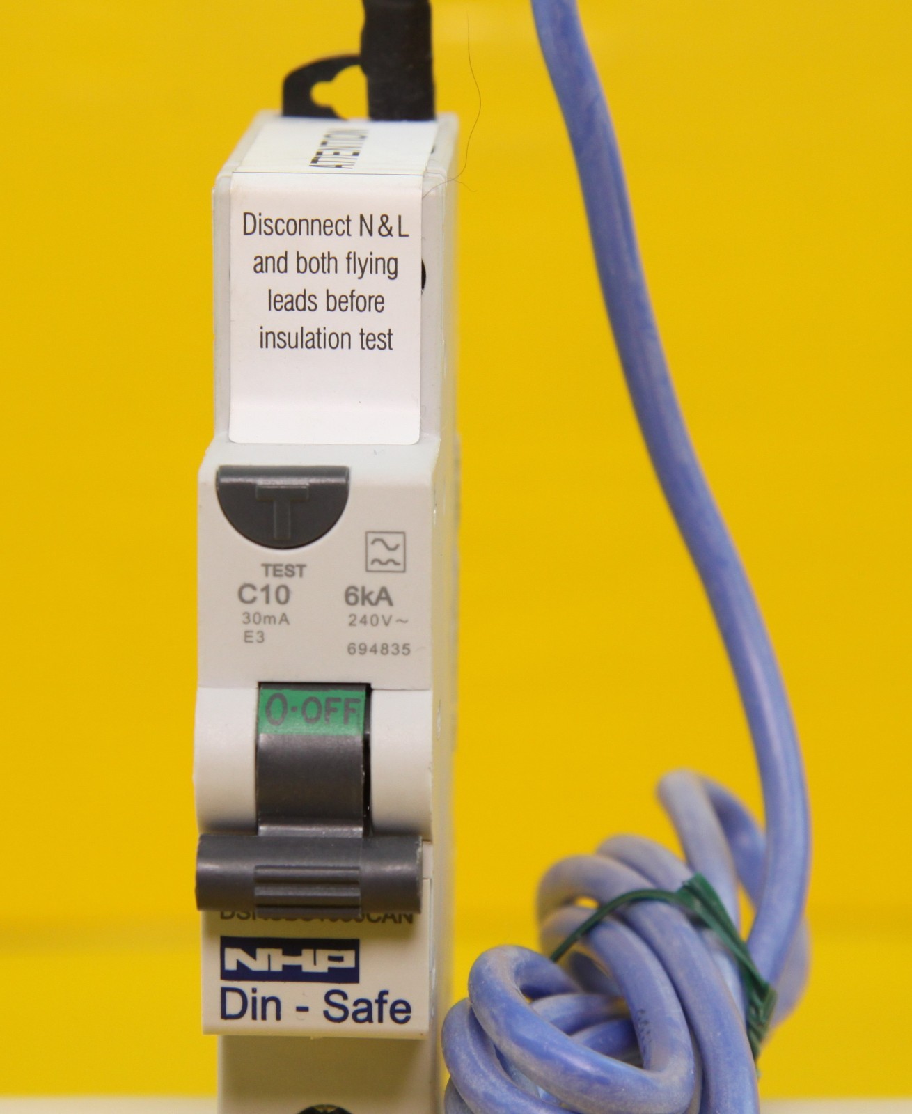 NHP DSRCBS1030CAN RCBO Circuit Breaker 10A , 1P+N 30mA , 6kA C , Type A