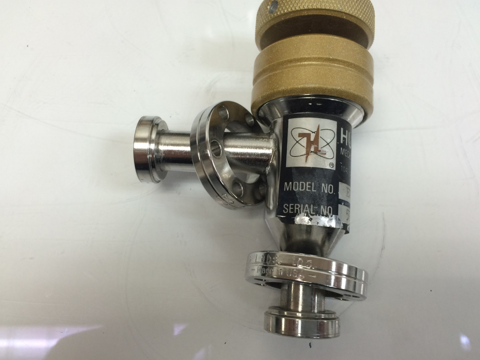 HUNTINGTON ANGLE MANUAL VACUUM VALVE, EV-050