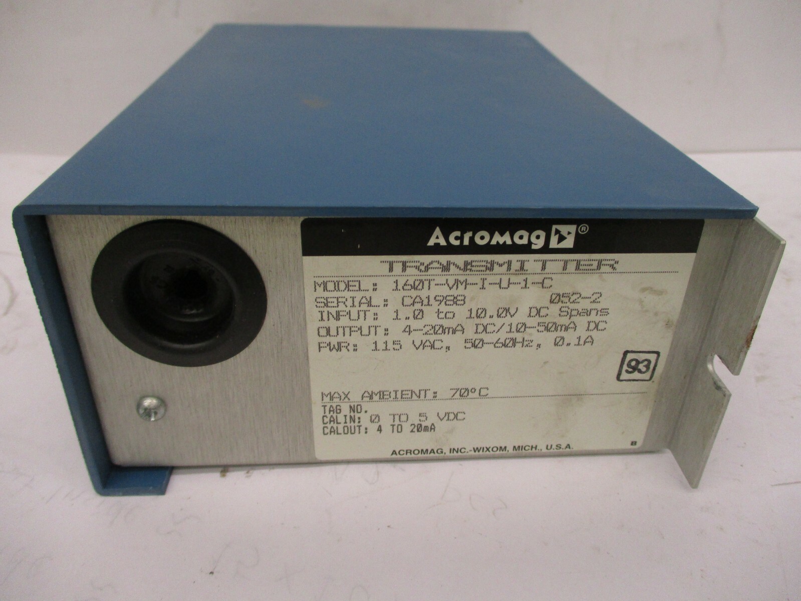 160T-VM-I-U-1-C Acromag Transmitter 115VAC 50/60Hz 0.1A A3737WVS