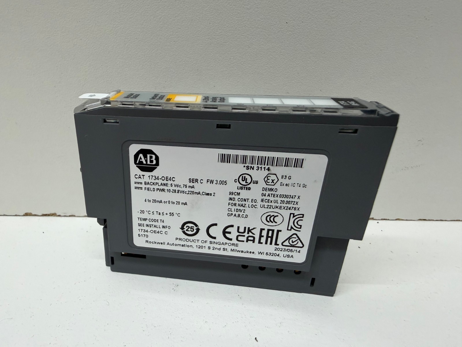 GOOD USED! ALLEN-BRADLEY SER. C 4-POINT ANALOG OUTPUT MODULE 1734-OE4C