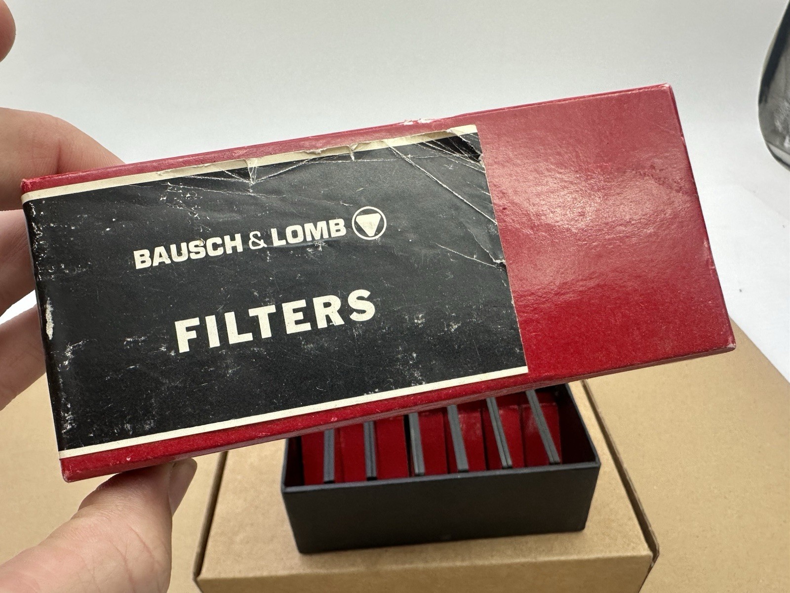 Vtg FULL BOX Set of SIX (6) Bausch & Lomb Optical Density Filters 313411-103