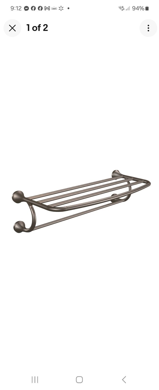 Moen YB2894ORB Eva Hotel Shelf Oil Rubbed Bronze
