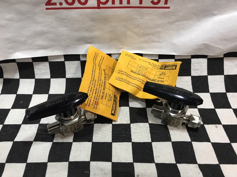 LOT OF 2 Swagelok ball valve 1/4″ npt x 1/4″ tube, SS-43M4-S4, SHIPSAMEDAY #ZL15