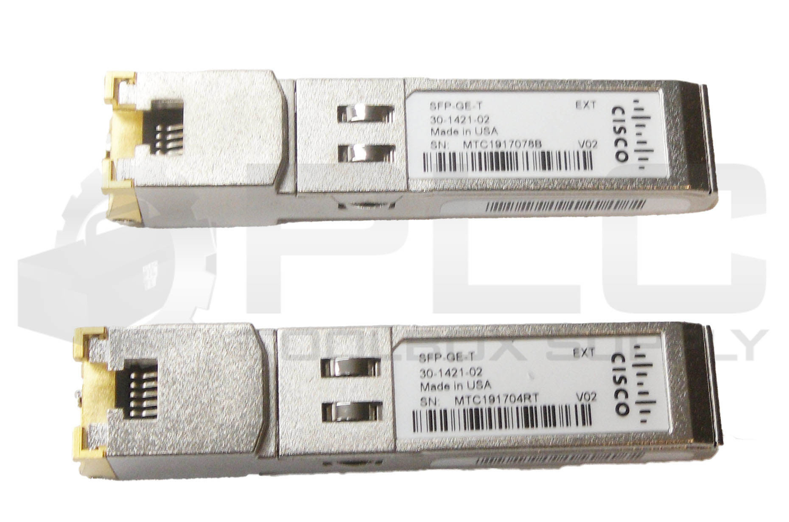 LOT OF 2 NEW CISCO SFP-GE-T TRANSCEIVER MODULE 30-1421-02