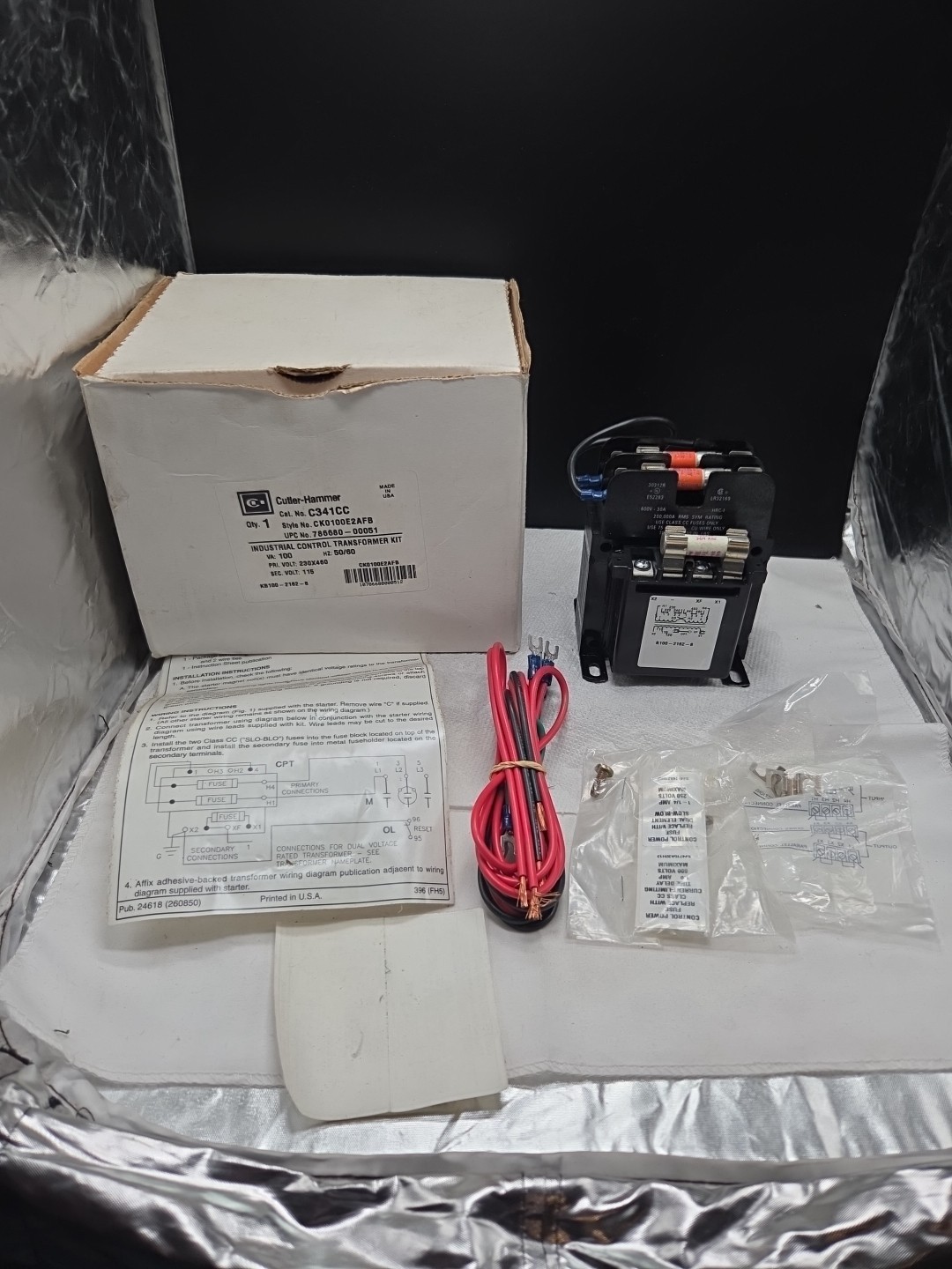 CUTLER-HAMMER C341CC CK0100E2AFB New Open Box Industrial Control Transformer Kit