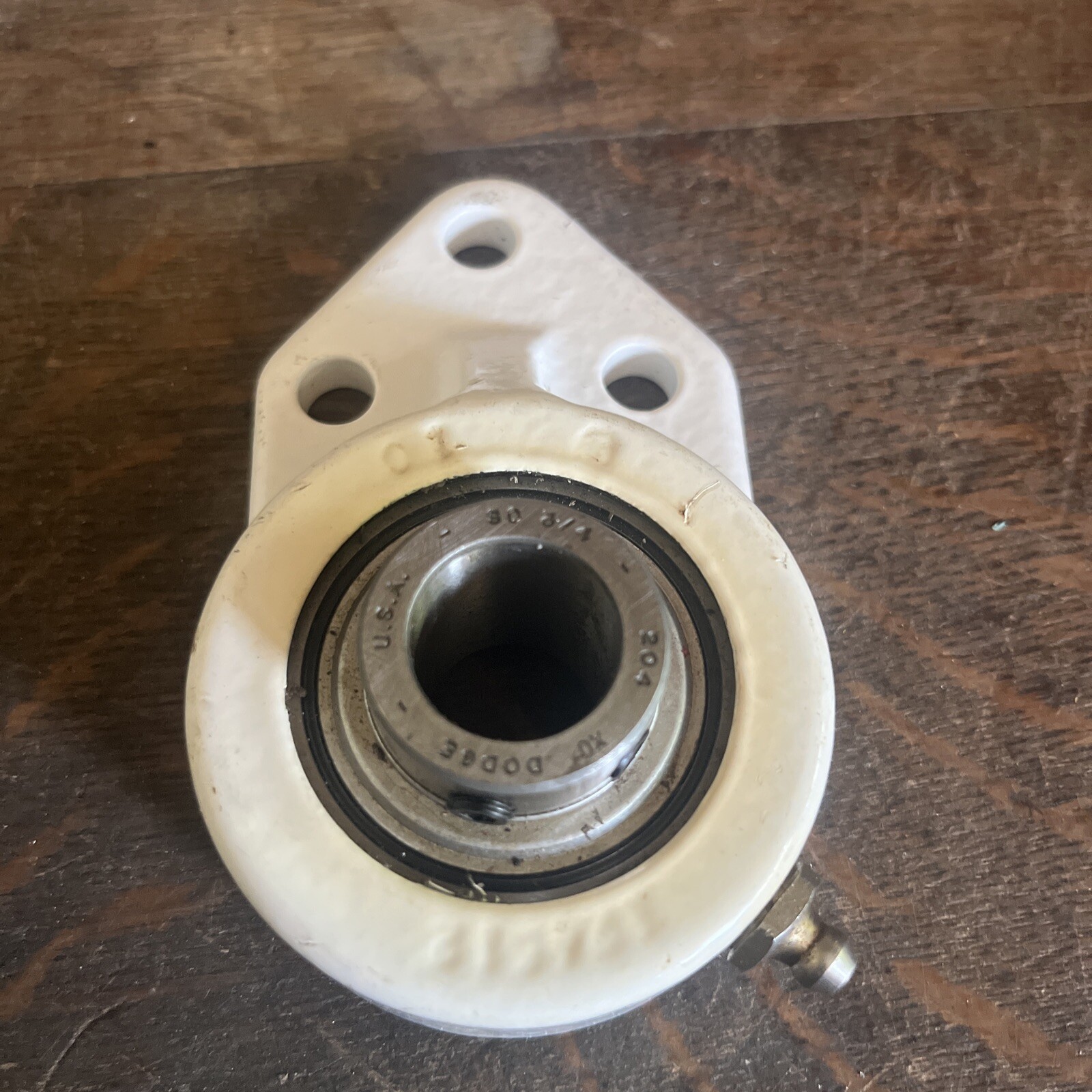 NOS Dodge 124512 3 Bolt Flange Bearing W/Dodge 204 3/4″ Bore