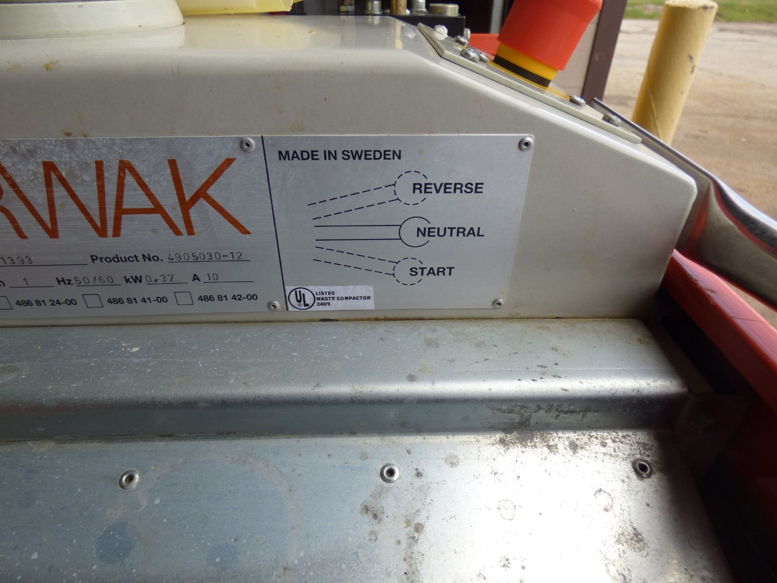 Orwak Commercial Waste Trash Compactor 5030-B 115v Ph1 Flex In-Bag 50/60hz