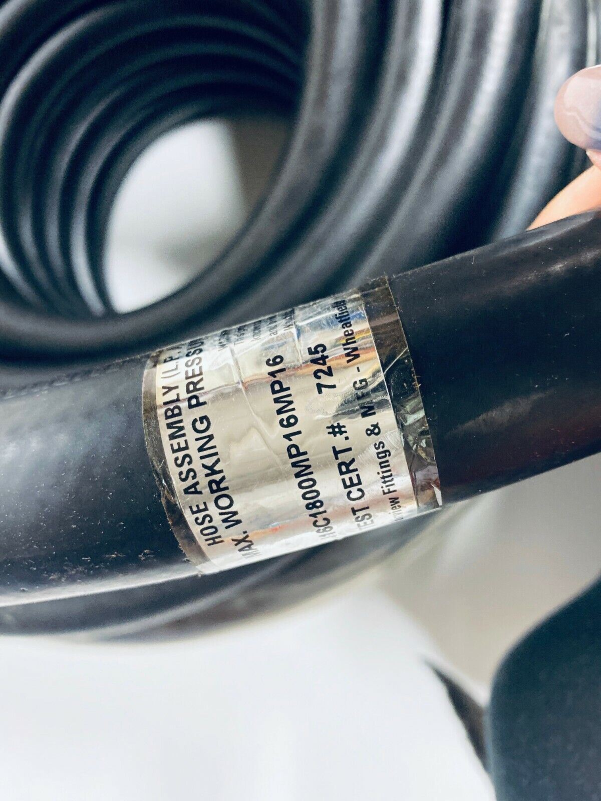 Fairview Fittings & MFG I16C1800MP16MP16 150ft Propane Delivery Hose