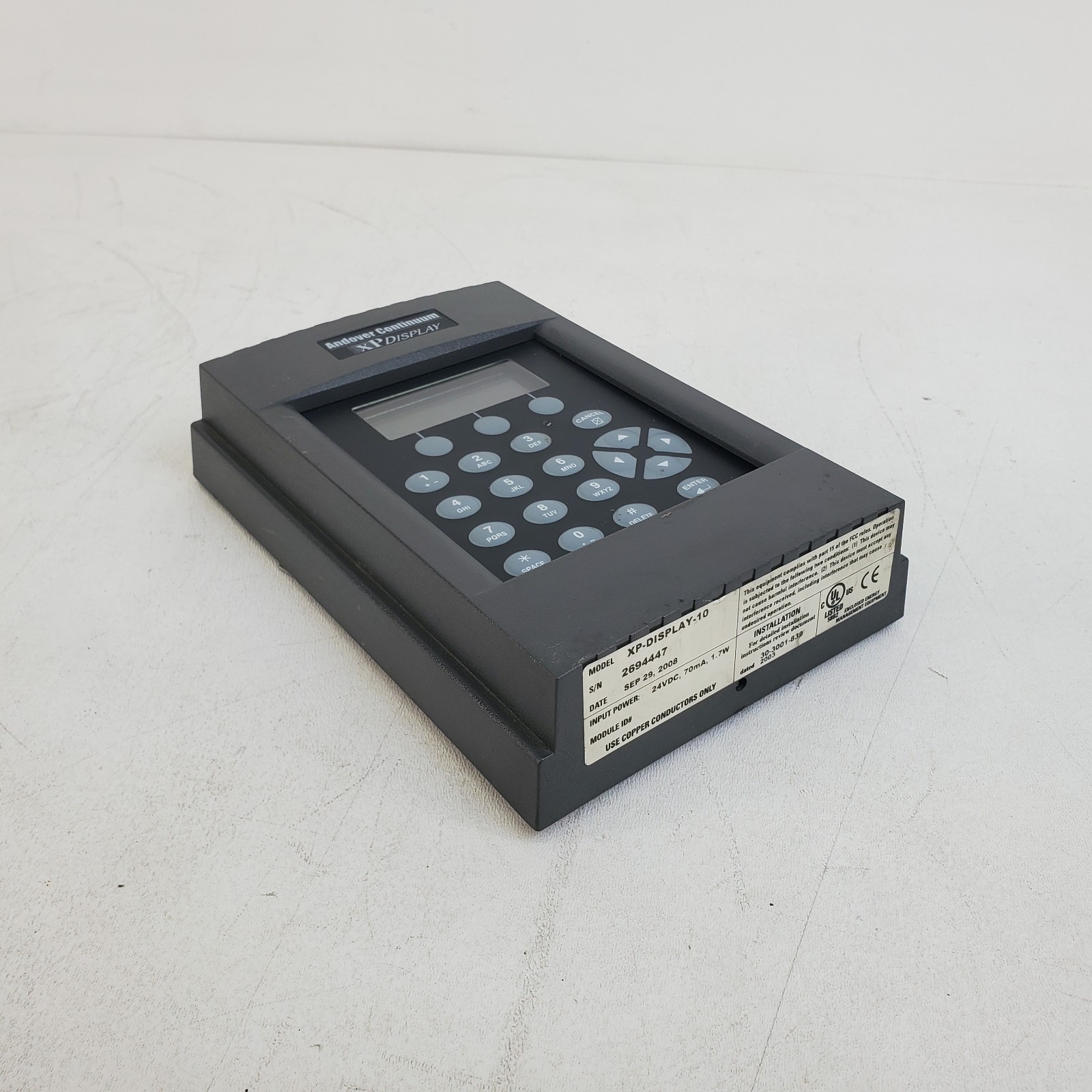 Andover Continuum XP-DISPLAY-10 Operator Interface Display XPDisplay
