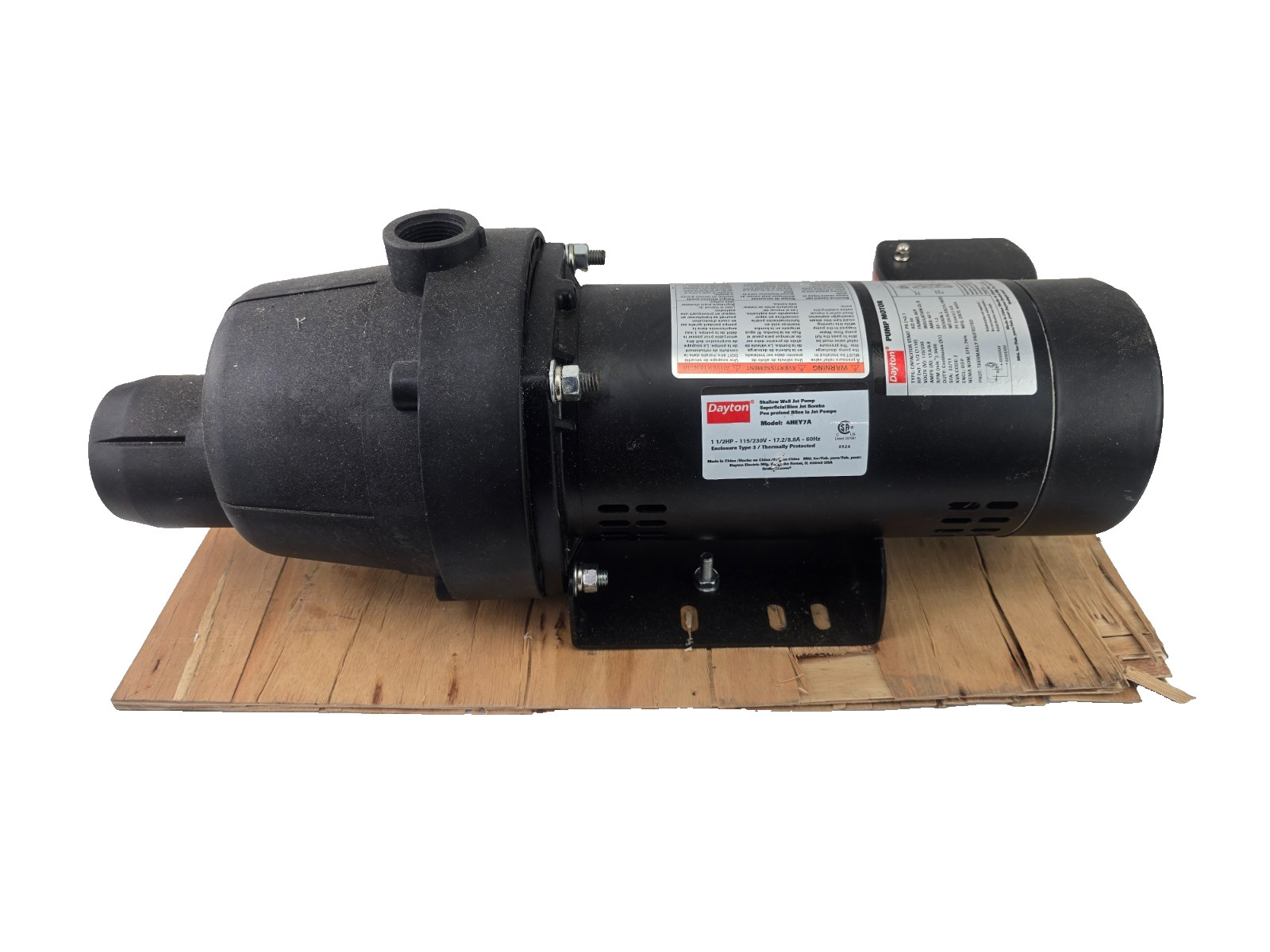 NEW DAYTON 4HEY7A Shallow Well Jet Pump 1.5HP 1PH 115/230V AC