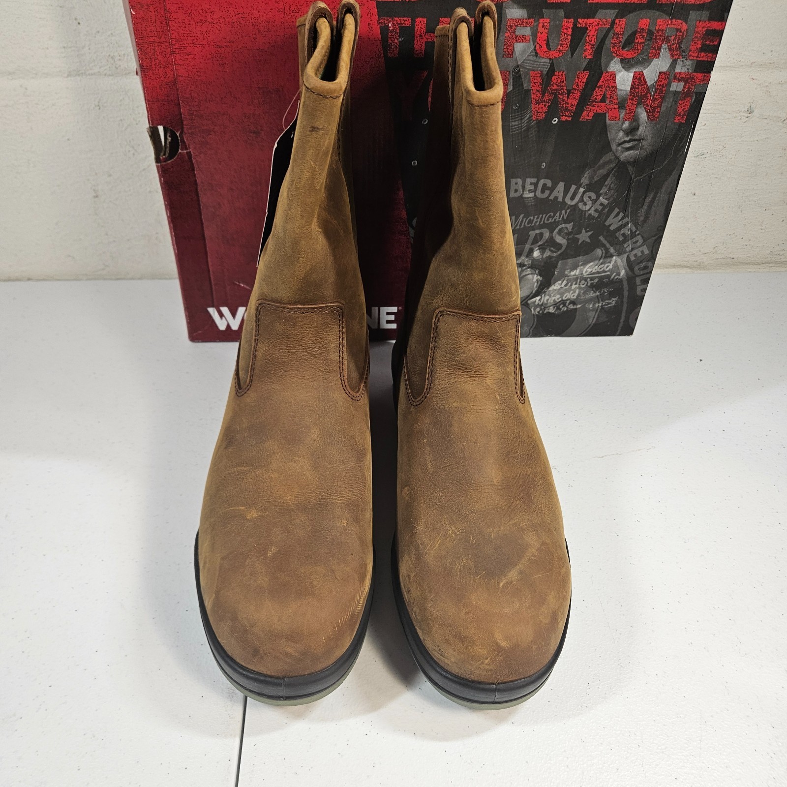 Wolverine Men’s Steel Toe W03258 DuraShocks Wellington Stone 12 M New