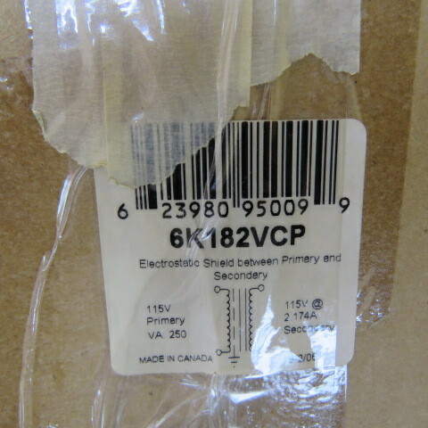 Allied Electronics 6K182VCP Qty of 1 per Lot Power Transformers ISOLATION 50HZ