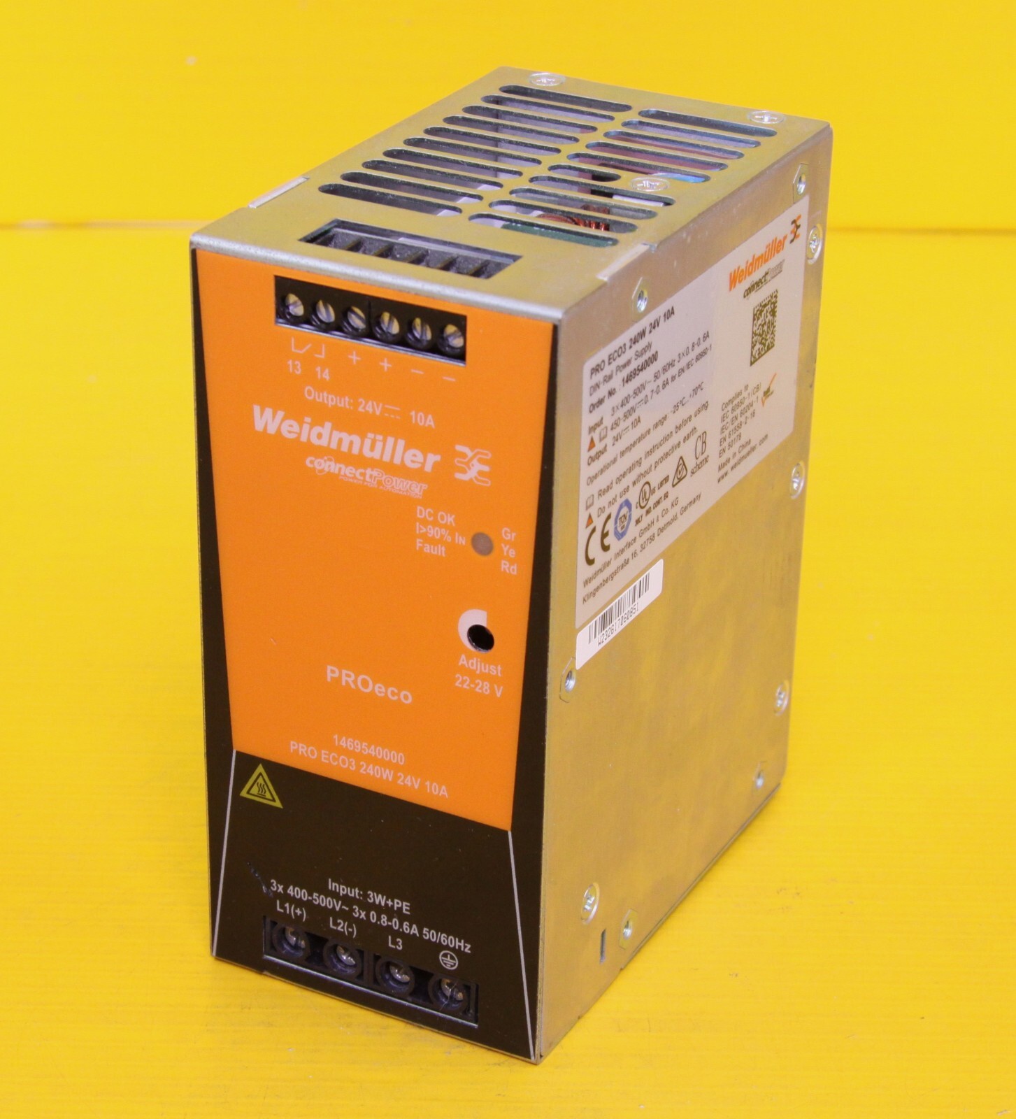 Weidmuller PRO EC03 Power Supply 240W 24V 10A – 1469540000 (NO BOX)