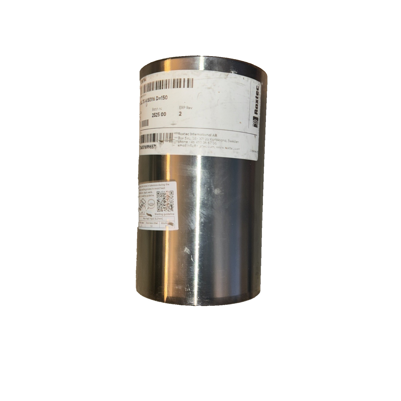 SL 75 AISI 316 Stainless Steel Pipe/Tube 150mm Diameter