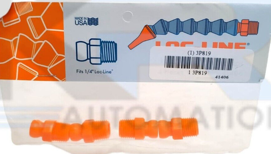 NEW SEALED * Lot of Four* Loc-Line 3P819 1/4″ (4 Pieces Per Bag)