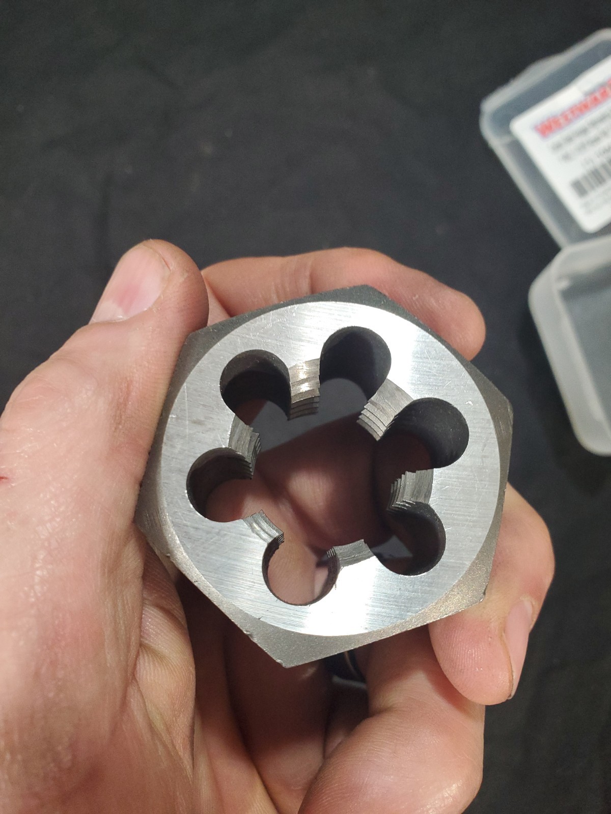 Westward 10M978 Hex Rethreading Die, Std 1In, 8 Pitch