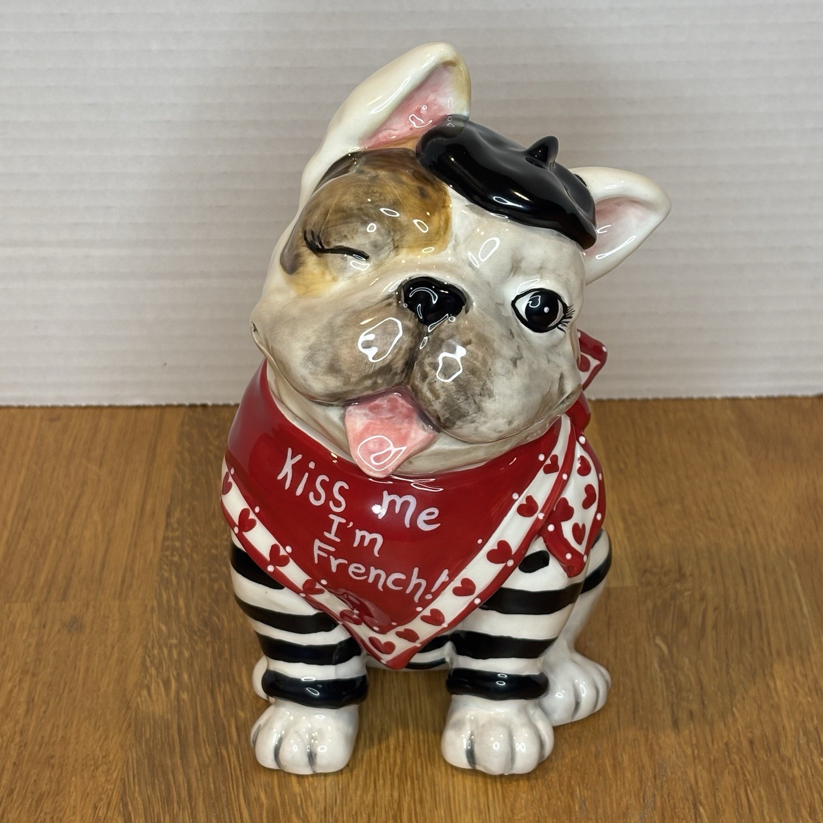 Blue Sky Clay Works ~ Free French Kisses Bulldog Figure ~ by Heather Goldmine