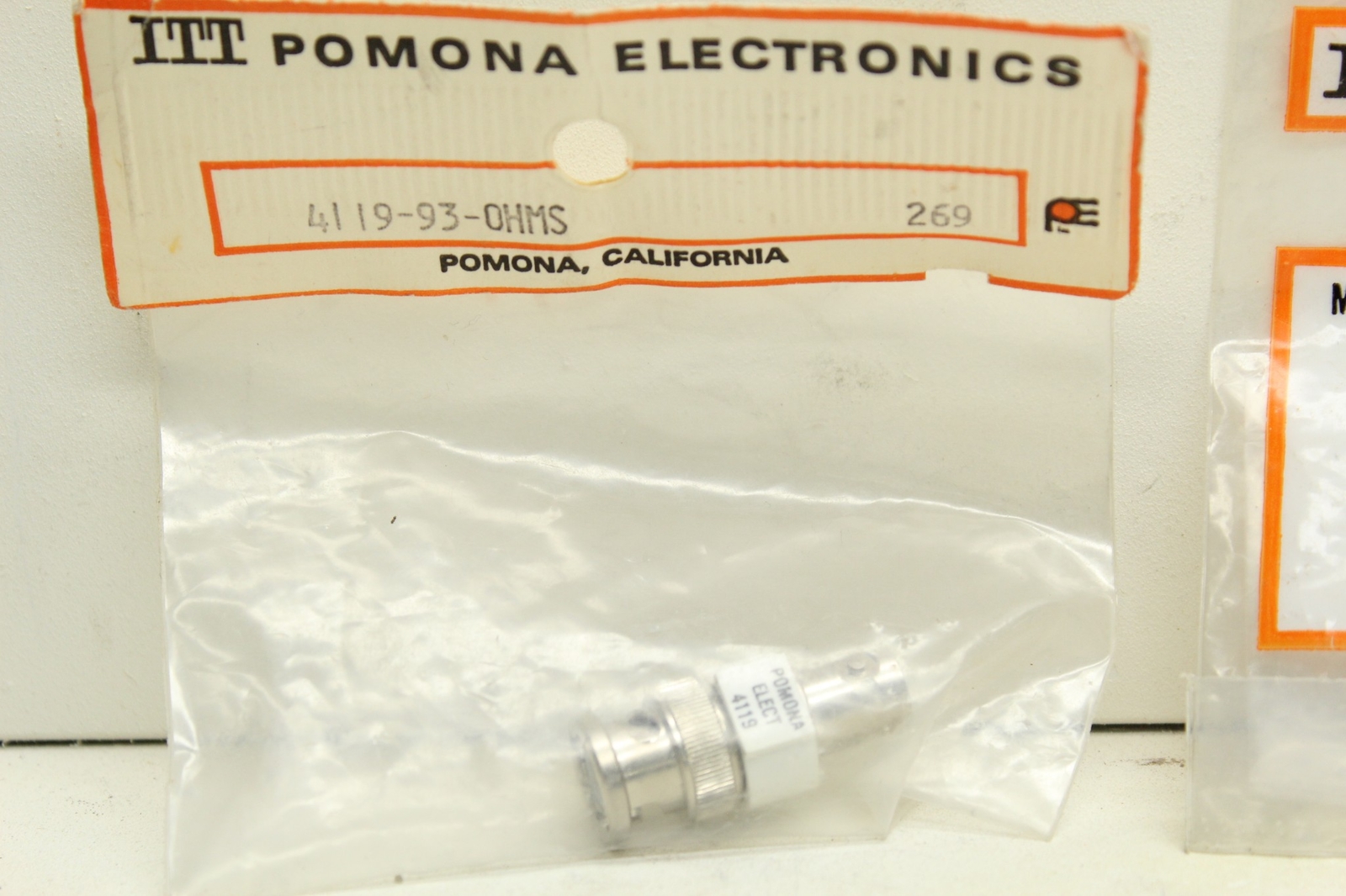 (1) ITT Pomona Electronics 4119-93 OHMS & (1) 2143-0 Lot