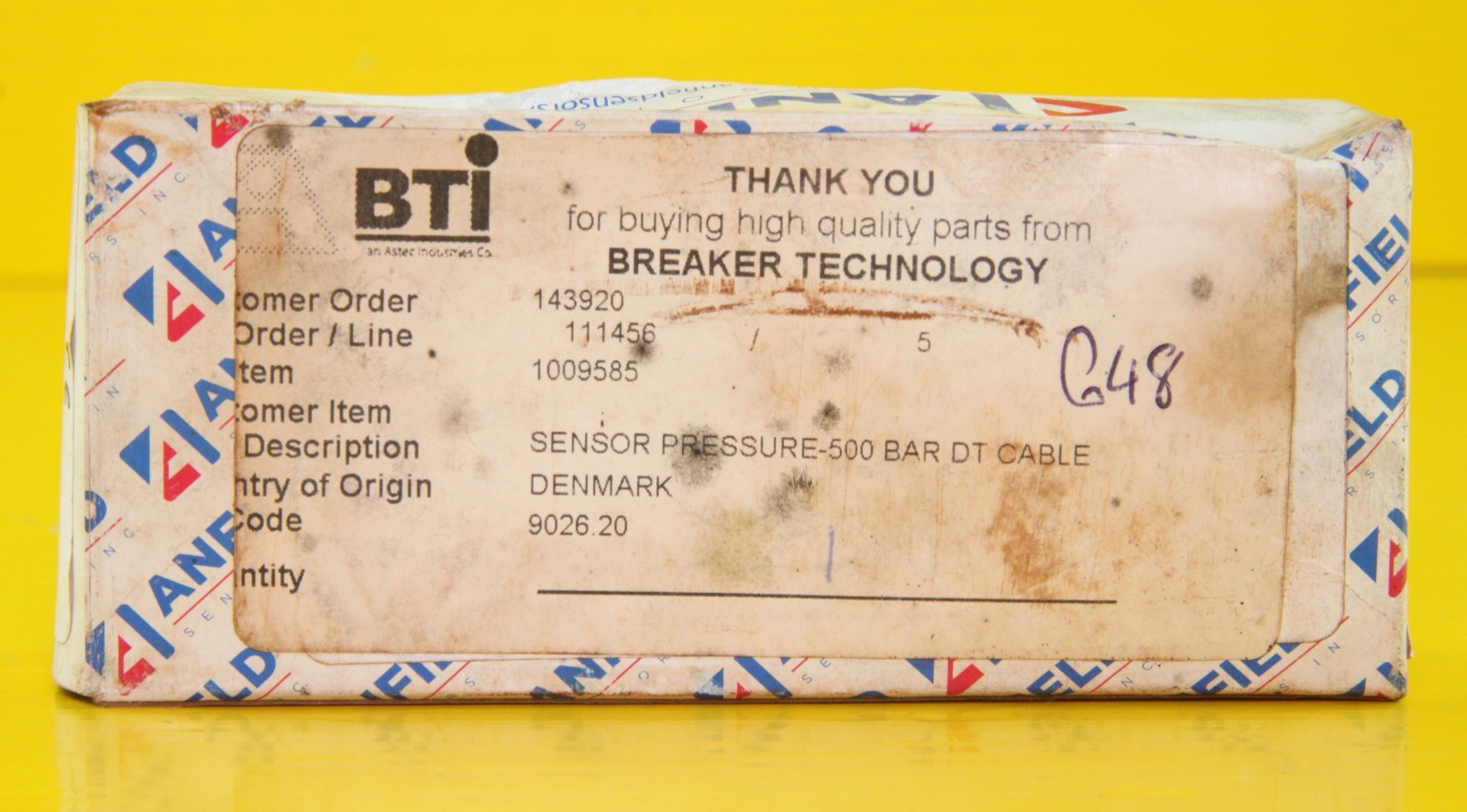 BTI T201-500B-G-4-C16DR-S6-N-T1-S329 Anfield Pressure Transducer , DT Cable