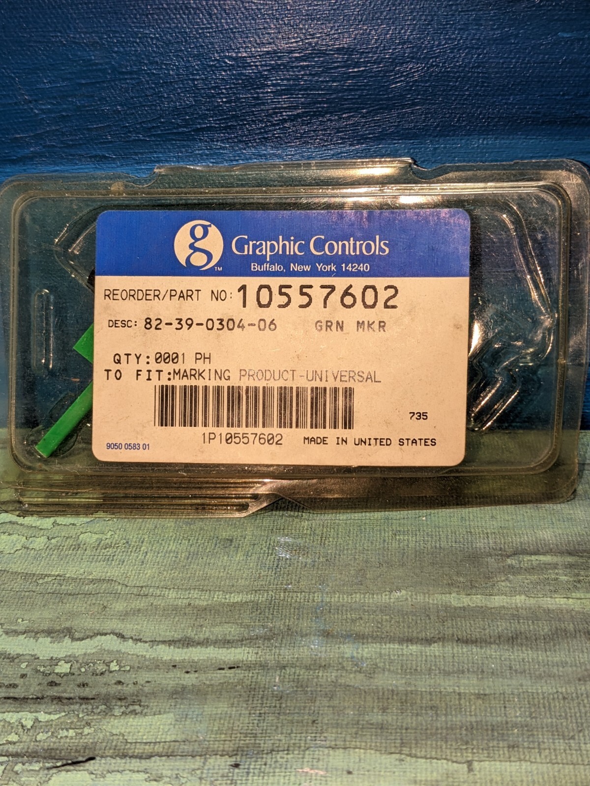 PACKAGE OF 5 GRAPHIC CONTROLS 10557602 GREEN MARKERS