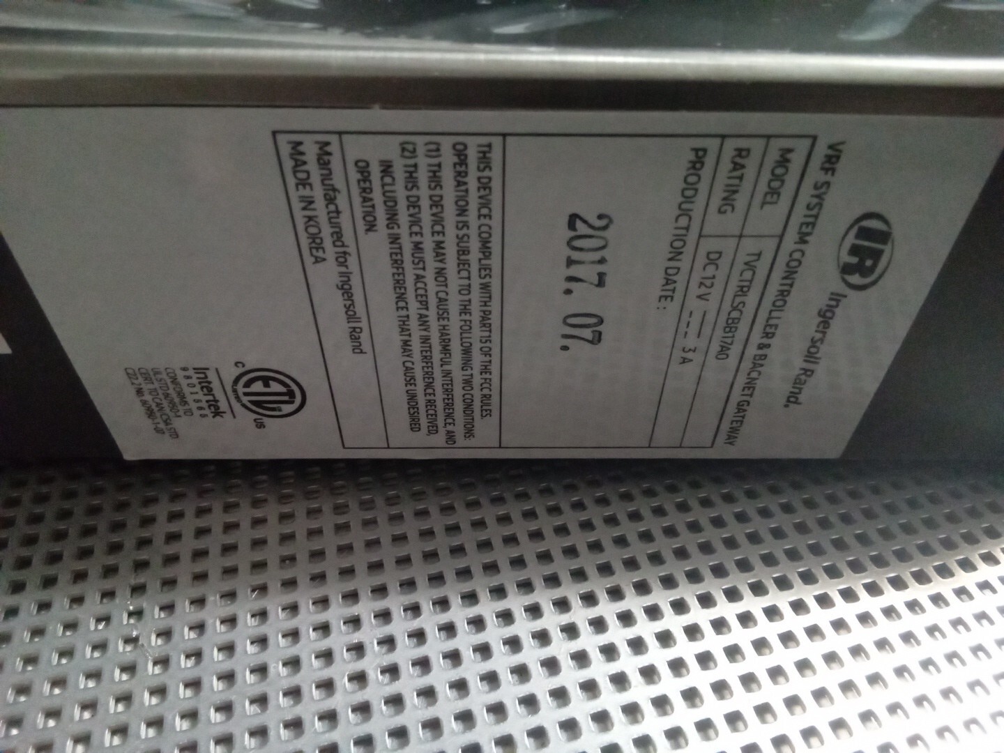 Genuine IR Trane tvctrlscbb17a0 VFR Gateway Bacnet AC System Controller m3s2 Yy