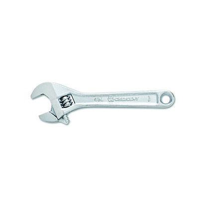 Crescent AC24BK Adjustable Chrome Wrench 4 Inch Jaw Capacity 0.500 Inch
