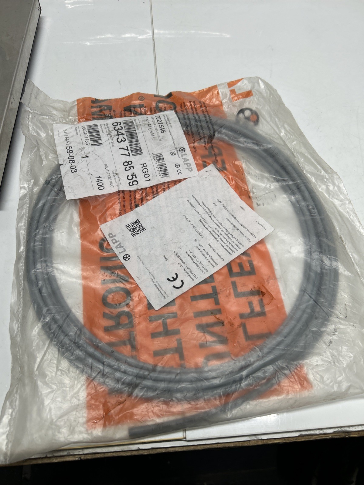 LAPP ÖLFLEX FD 855 P 3G0.75 High Flex Control Cable 6M 0027546 V-073