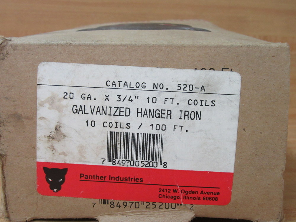 Panther 520-A Galvanized Hanger Iron 520A (Pack of 10)