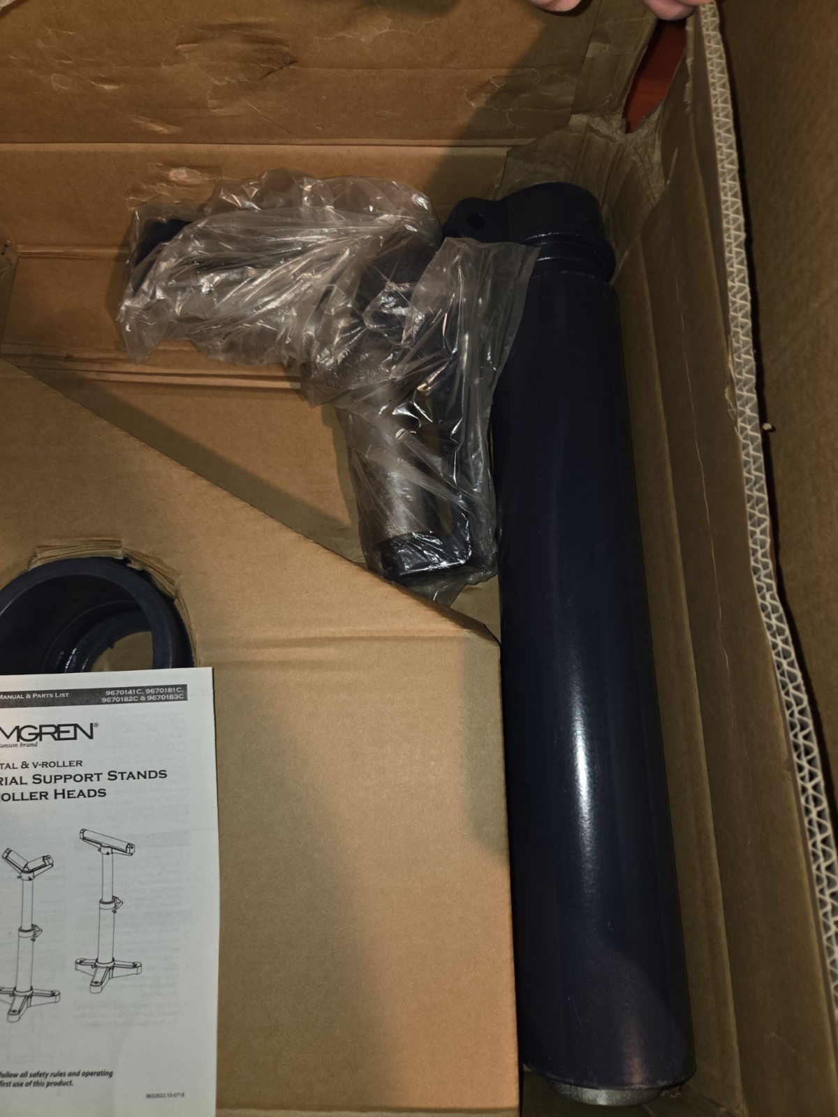 Palmgren V-Head Roller Support Stand 2000 lb. Capacity 38-1/2″ Height 9670181