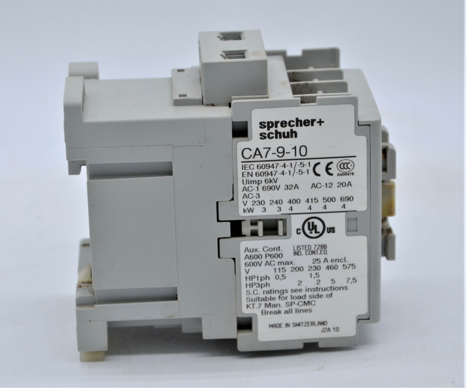 CA7-9-10-120 – CA7910120 – SPRECHER + SCHUH CA CONTACTOR