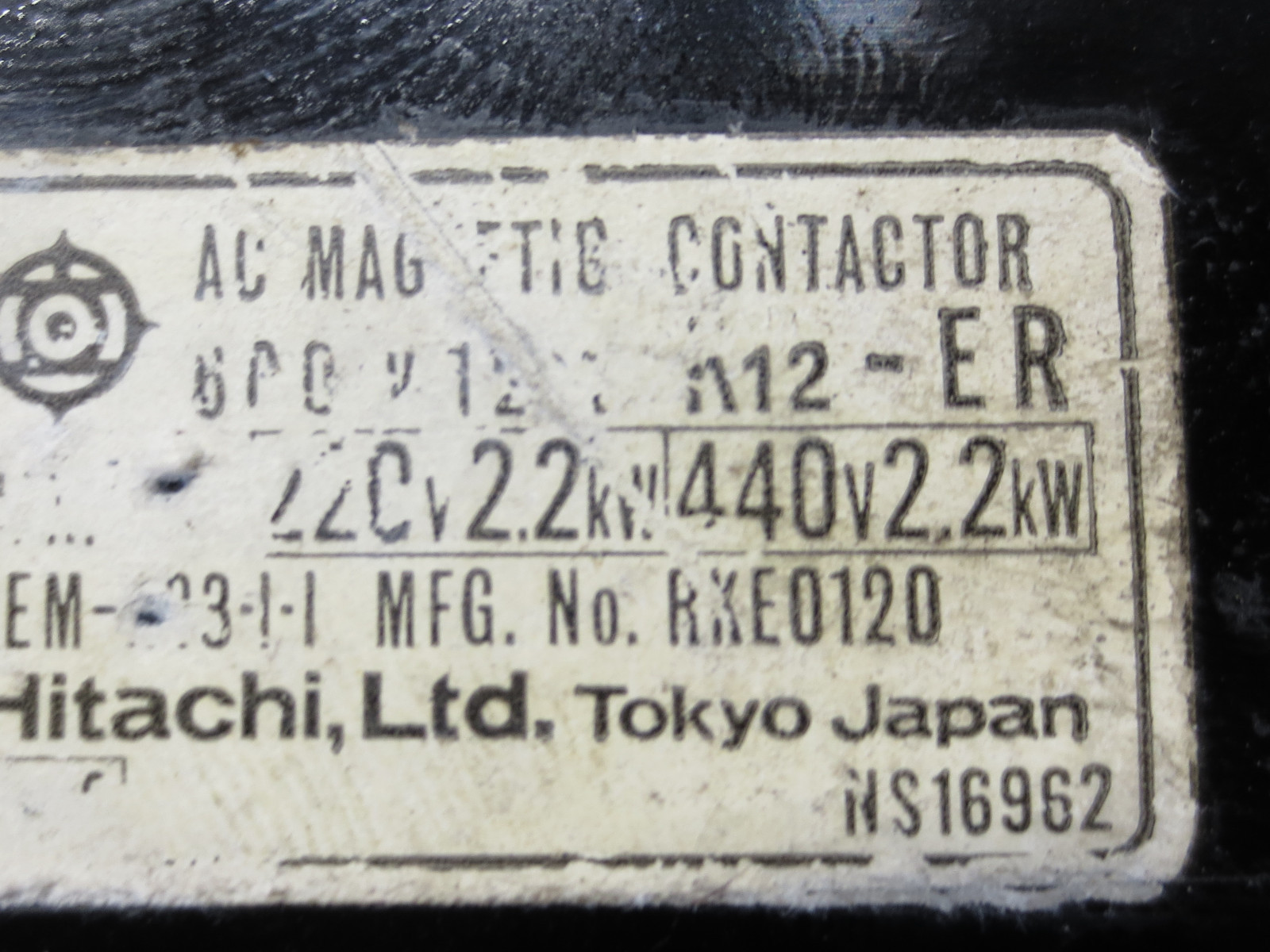 HITACHI AC MAGNETIC CONTACTOR K12-ER 100V 50HZ