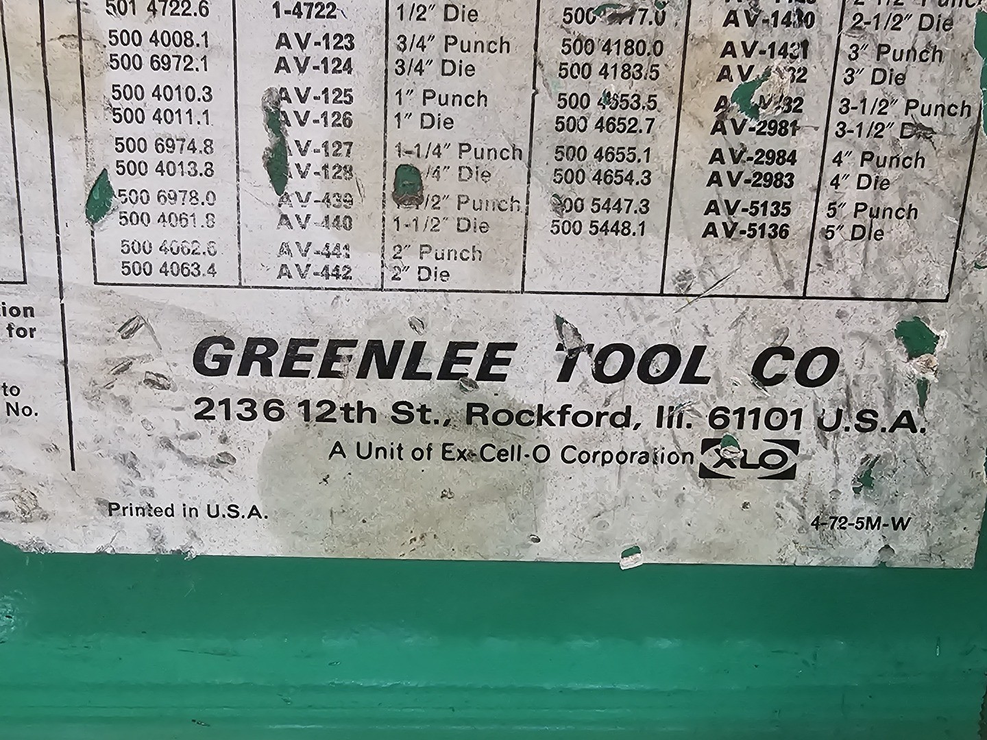 GREENLEE 7306 Hydraulic Knockout Punch Driver Set w/ 767 Hand Pump –