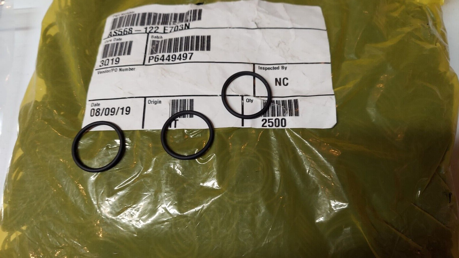 Bag of 2,500 New Fruedenberg AS568-122 0049009655 O-Rings Seals L@@K
