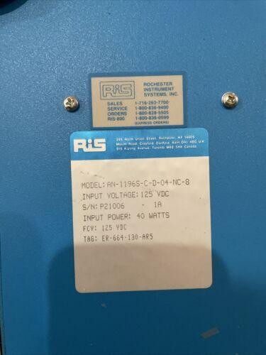 Ris Rochester Instrument Systems Model AN-1196S-c-d-04-NC-8 Annunciator