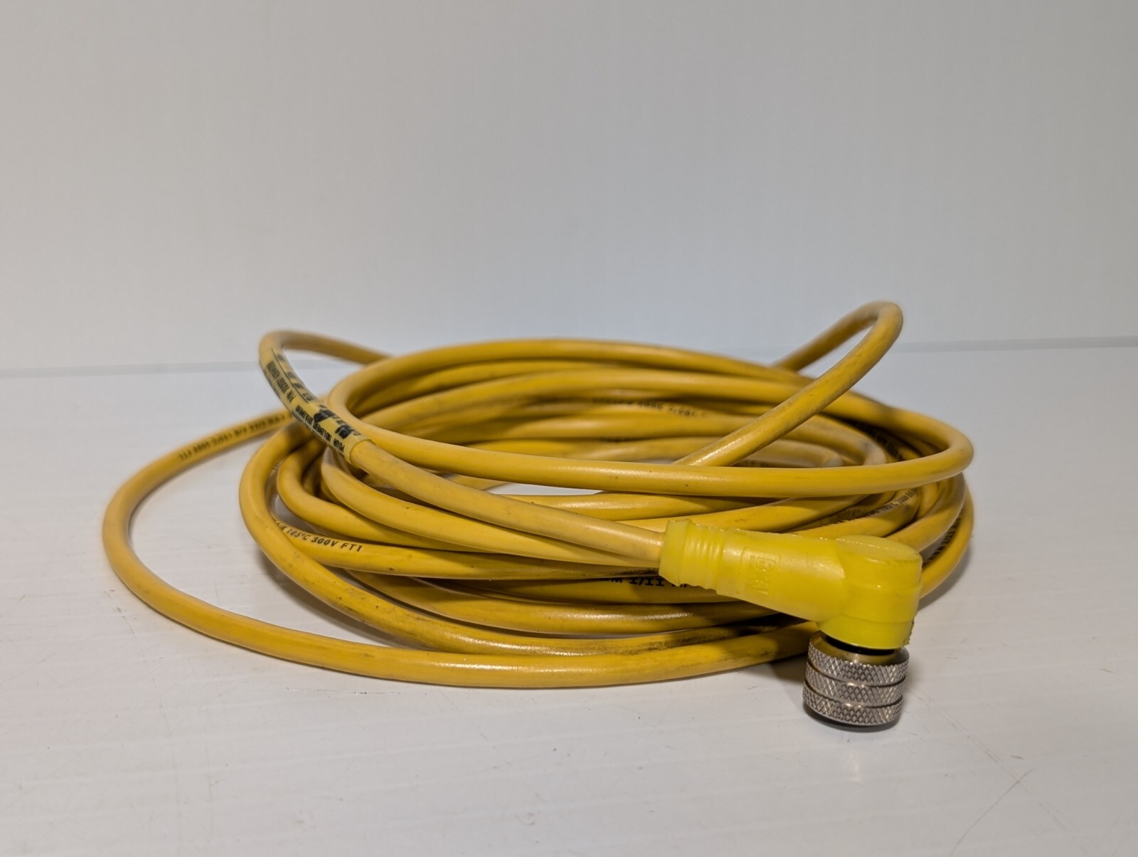 Lot of 2 Woodson 803001A09M050 Cordset 16.4′ L, M12(F) to Open Leads, 250VACVDC