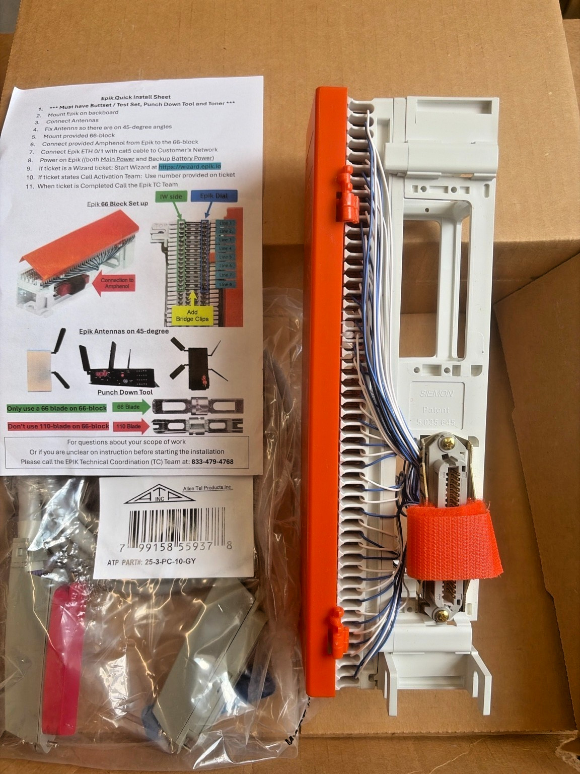 Siemon M1-50R 66 Block Communication Circuit Accessory