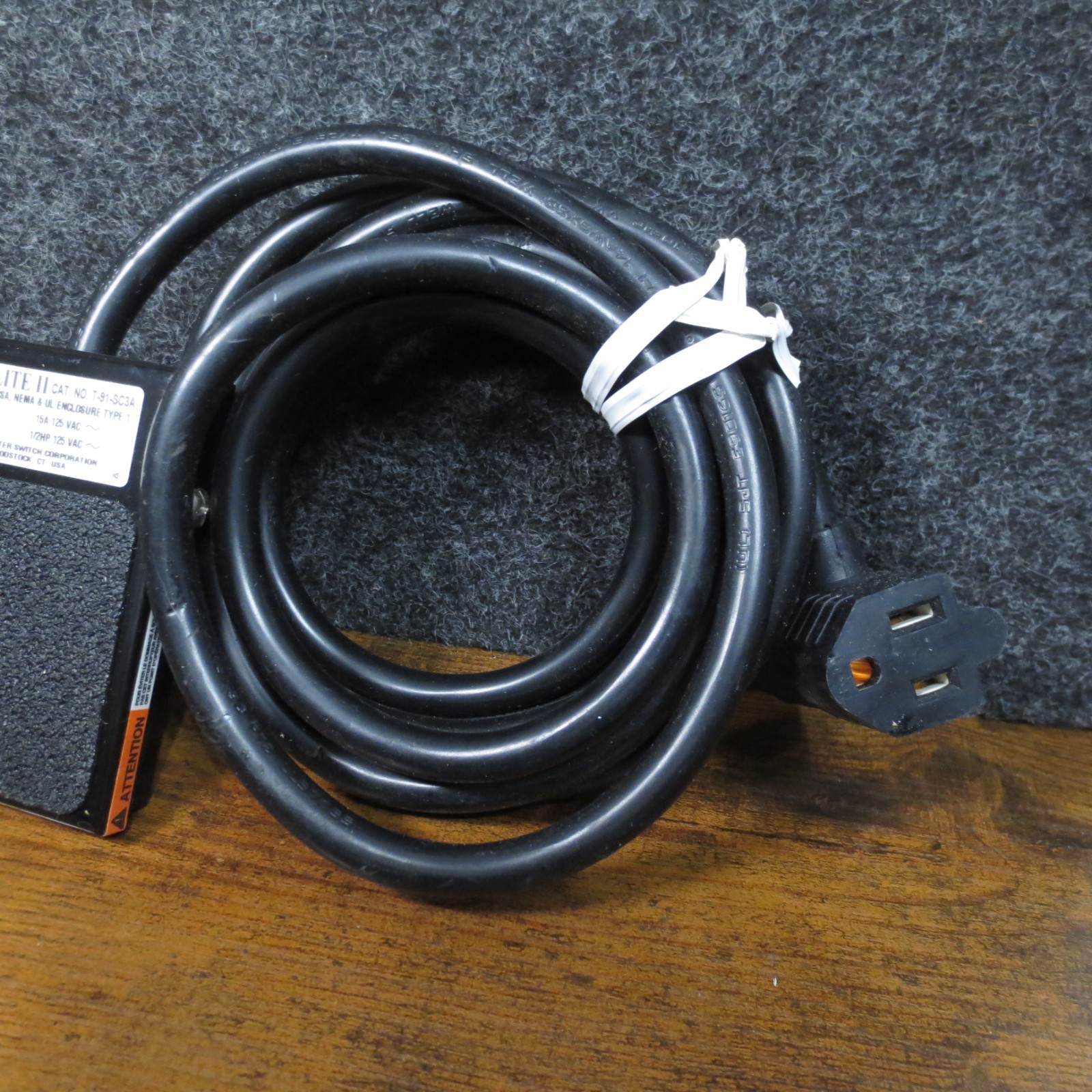 Treadlite II T-91-SC3A LineMaster Foot Switch Push Pedal 1/2HP 125VAC 15A USA