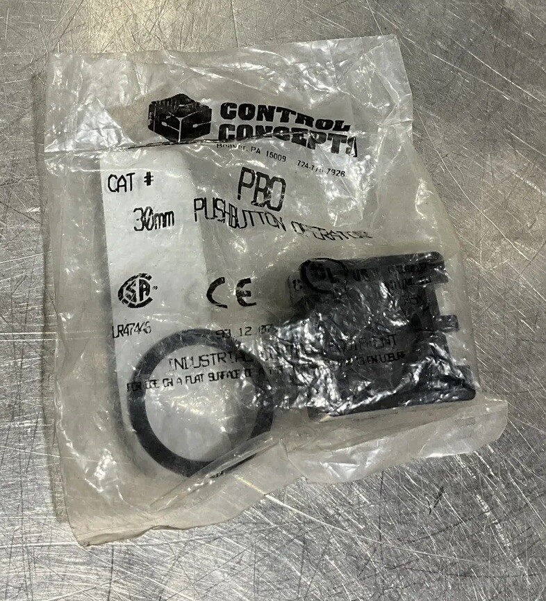 CONTROL CONCEPTS , PBO , PUSH SHUT OFF BUTTON Nos Surplus