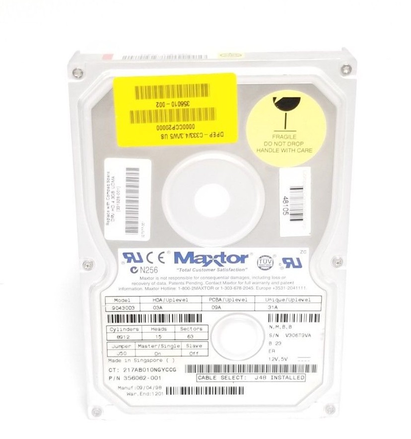 MAXTOR 90430D3 3.5″ ITE HARD DRIVE 4.3GB, 356062-001
