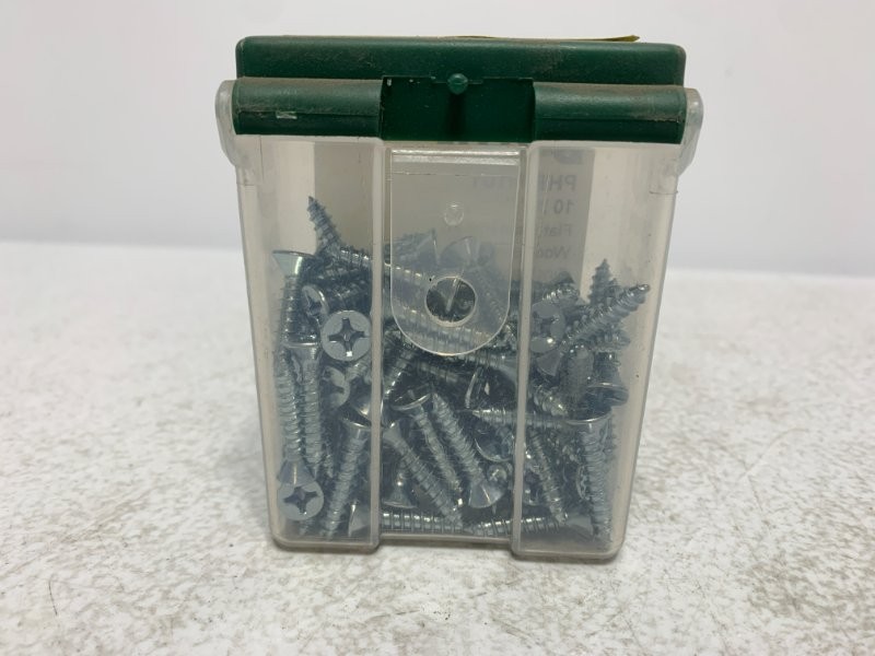 Dottie PHFW101 Wood Screw #10 x 1″ Zinc Plated Phillips Flat Head (lot of 100)