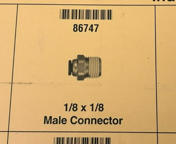 Lot of 10 New Lawson 86747 Male Connectors, 1/8″ x 1/8″, 290PSI