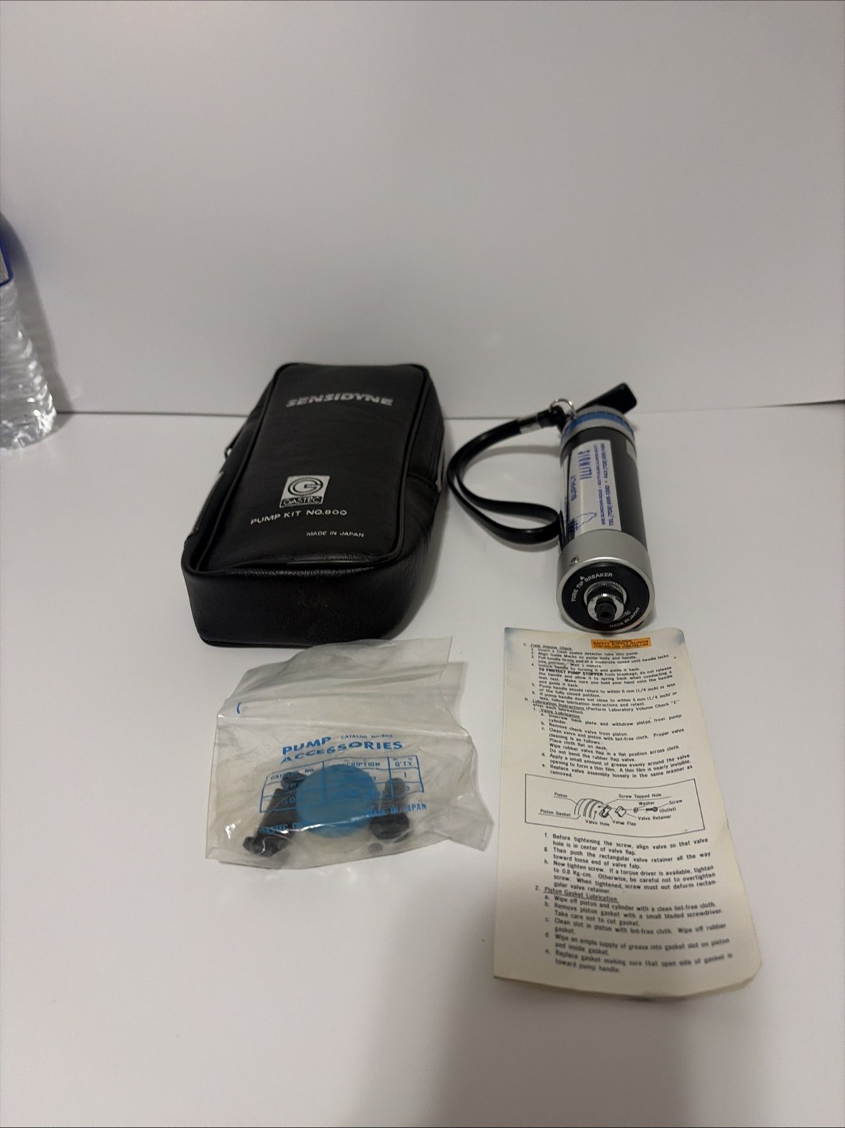 GASTEC Sensidyne Model 800 Gas Detector-Case, Instructions, Spar Parts