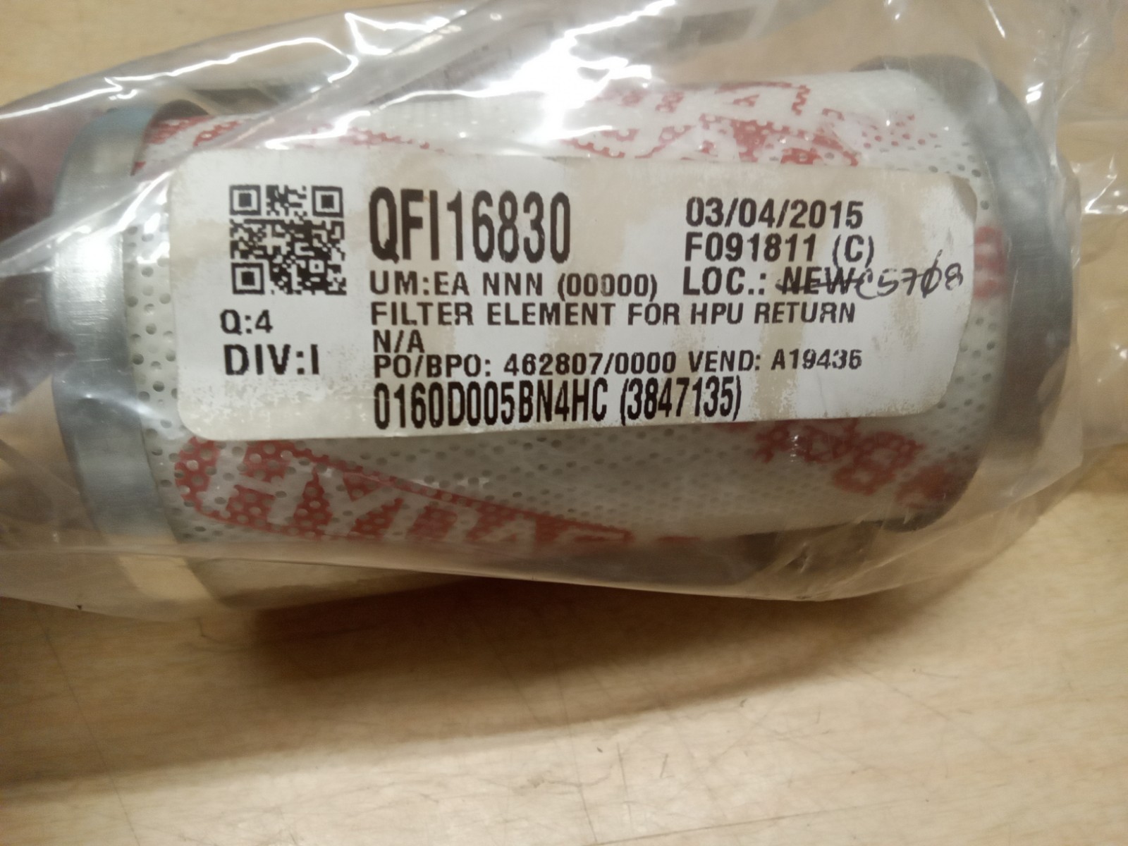 Hydac 0160D005BN4HC Filter Element