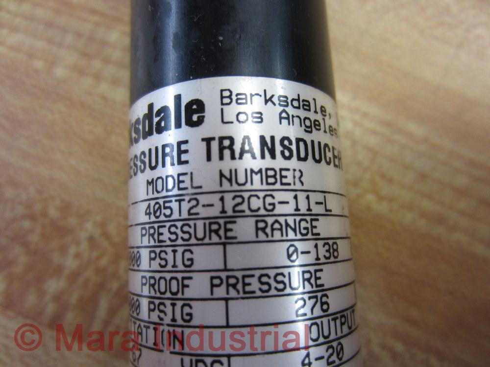 Barksdale 405T2-12CG-11-L Pressure Transducer 405T212CG11L