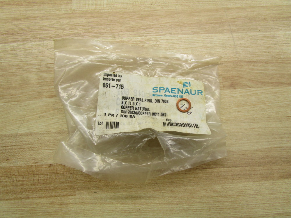 Spaenaur 661-715 Copper Seal Ring (Pack of 186)